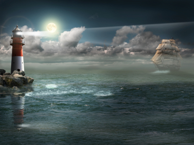 Picture no: 10443162 Segelschiff unter Beleuchtung Created by: Mausopardia