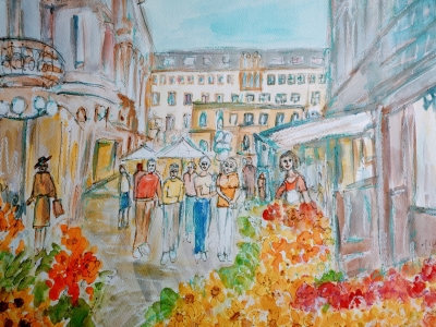 Picture no: 11274120 Wiesbaden Blumenmarkt Created by: Ingrid Becker