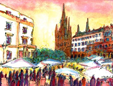 Picture no: 11321290 Weinmarkt in Wiesbaden Created by: Ingrid Becker