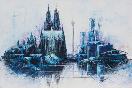 Picture no: 11807526 Kölner Dom Skyline blau Created by: Renate Berghaus