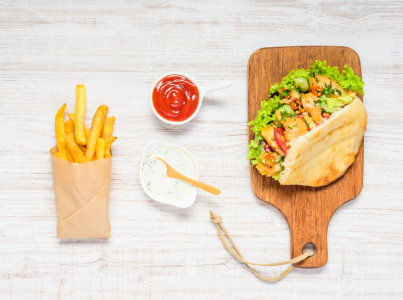 Picture no: 11857181 Döner Kebab mit Pommes und Ketchup Created by: xfotostudio