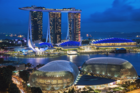 Picture no: 11980945 Singapur Marina Bay zur blauen Stunde Created by: Jean Claude Castor