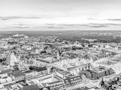 Picture no: 12816730 Zentrum von Leipzig bei Nacht - Schwarzweiss Created by: dieterich