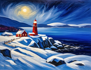 Picture no: 12853903 Fjord im Winter KI Created by: XYRIUS