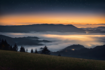 Picture no: 12878844 Bilck auf den Schwarzwald bei Dämmerung Created by: Smileus