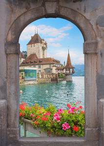 Picture no: 12936328 Rustikales Fenster mit Blick auf Schloss Oberhofen Created by: SusaZoom