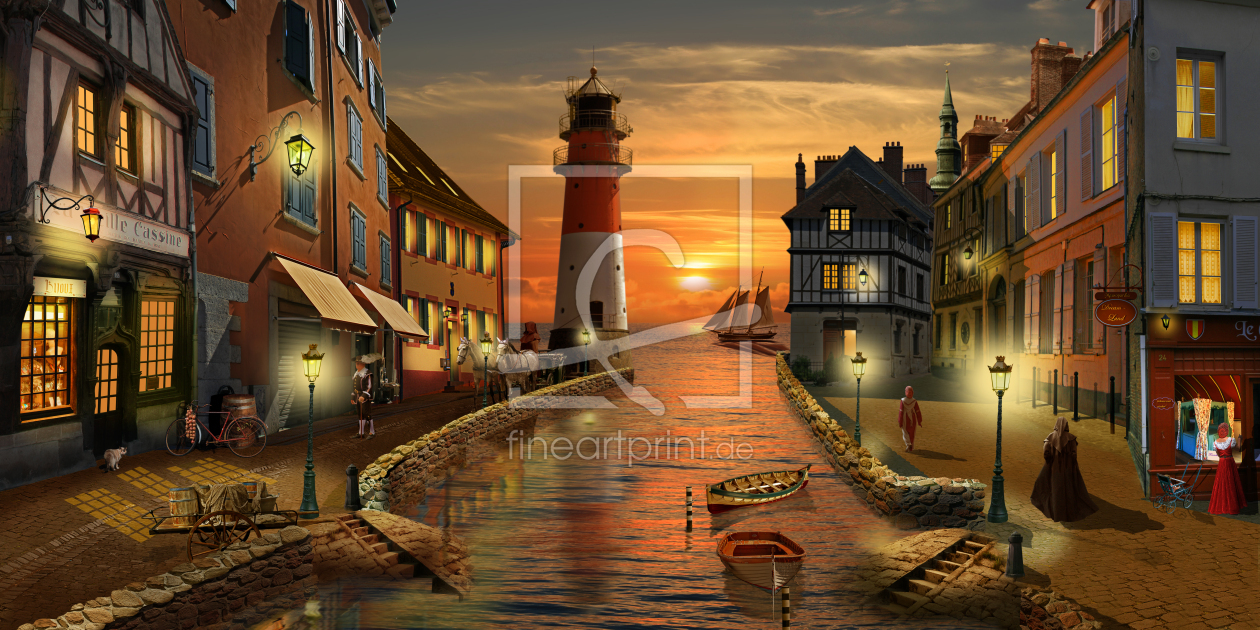 Bild-Nr.: 10732969 Nostalgischer Hafen beim Sonnenuntergang I erstellt von Mausopardia