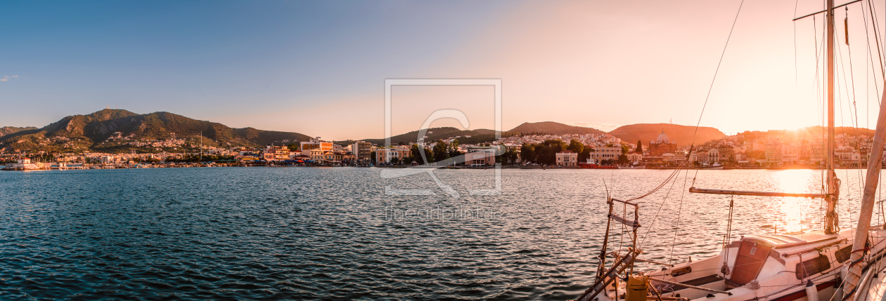 Bild-Nr.: 10946601 Lesbos Mythilini Sonnenuntergang Panorama erstellt von Jean Claude Castor