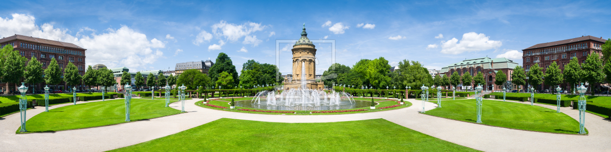 Bild-Nr.: 11813436 Mannheim Wasserturm und Rosengarten Panorama erstellt von eyetronic