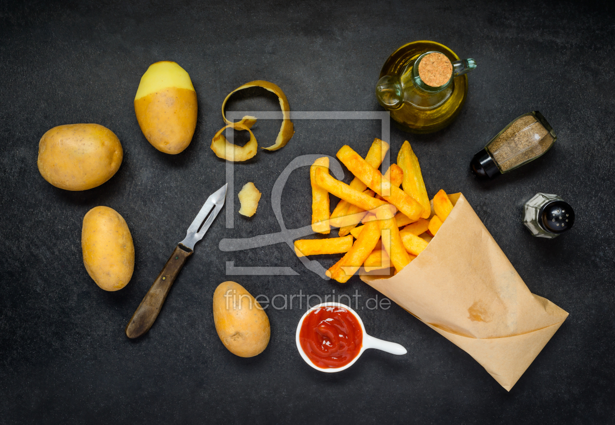 Bild-Nr.: 11857175 Pommes mit Ketchup und Zutaten erstellt von xfotostudio