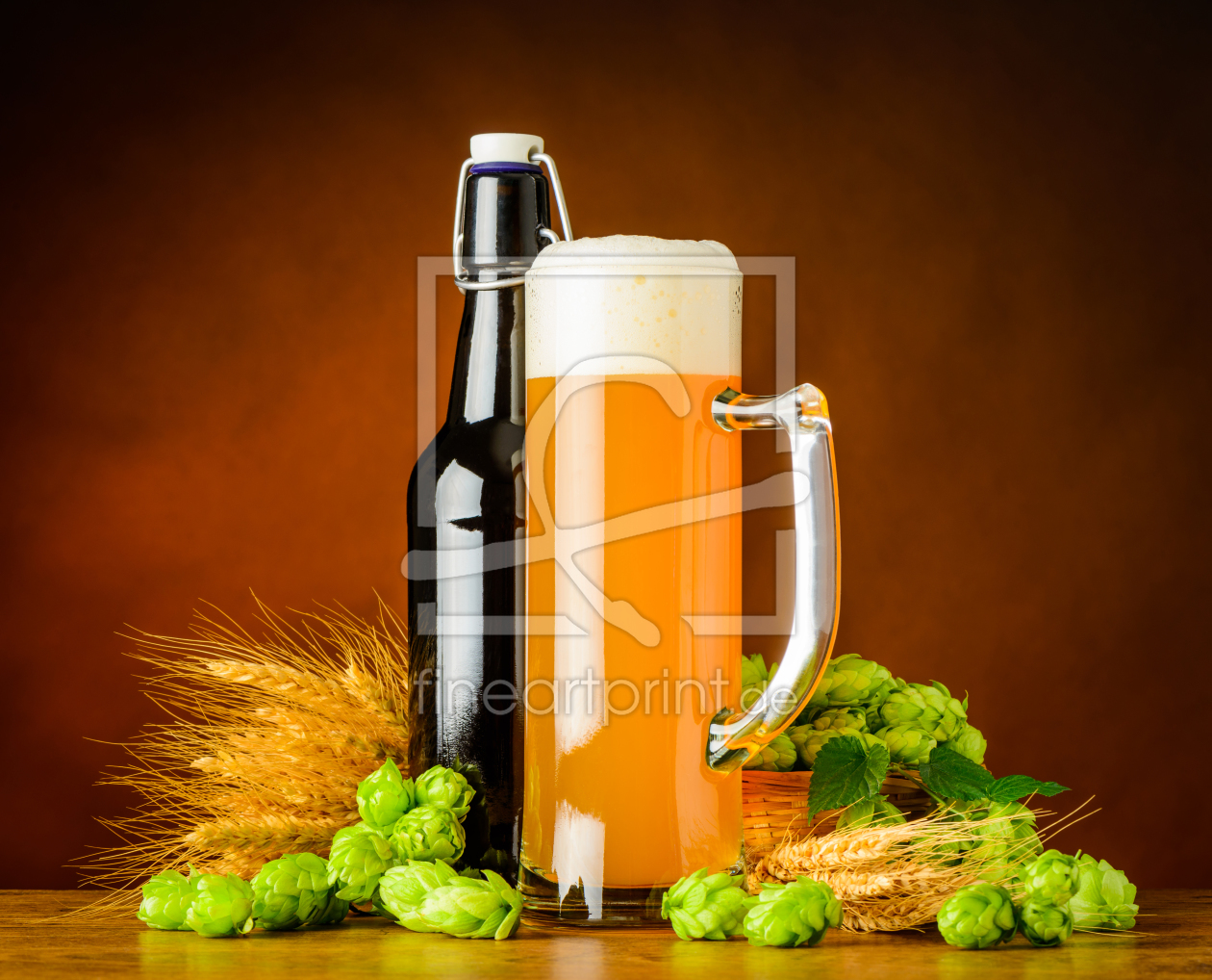 Bild-Nr.: 11913729 Weißbier mit Weizen und Hopfen erstellt von xfotostudio