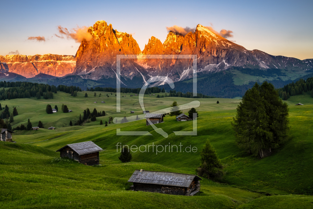 Bild-Nr.: 12356582 Sonnenuntergang auf der Seiser Alm erstellt von Achim Thomae