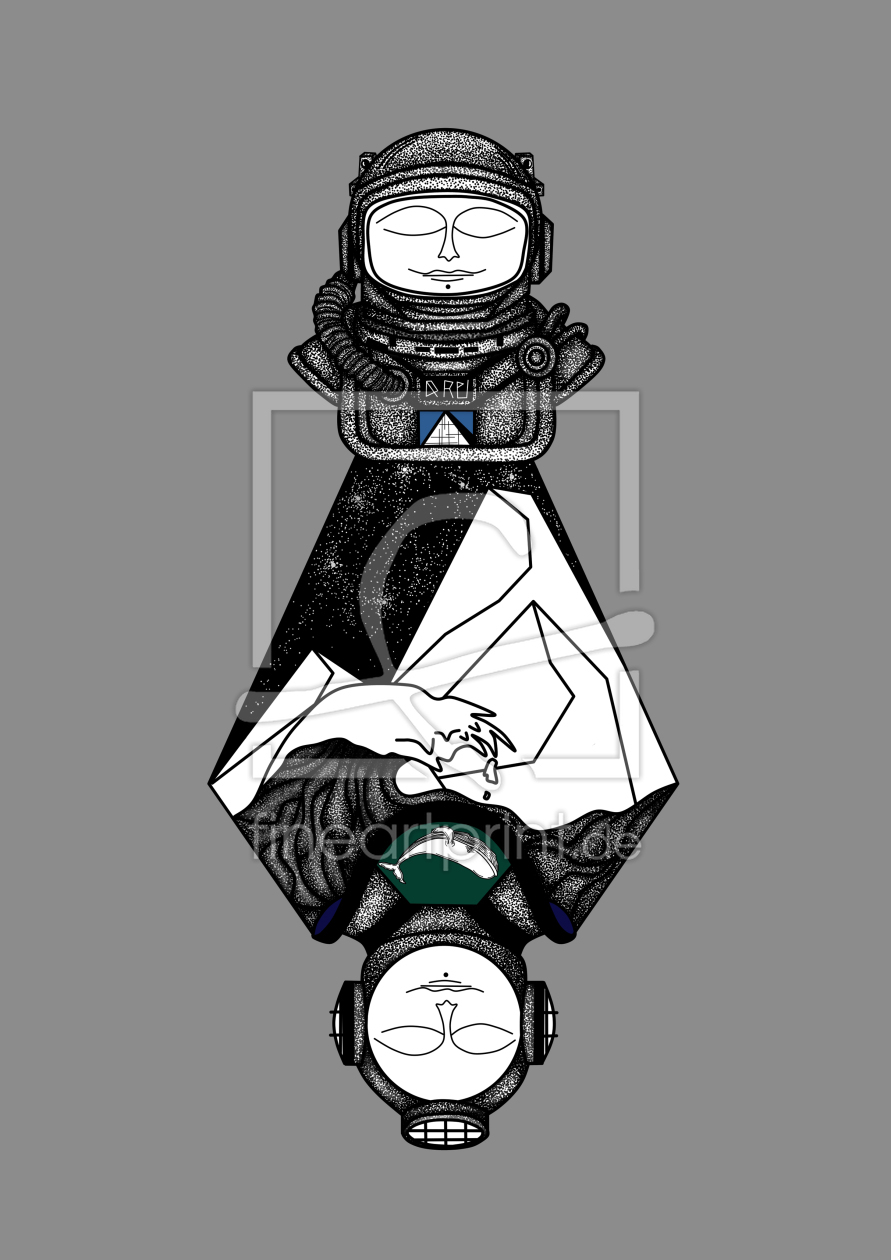 Bild-Nr.: 12381761 \'Astronaut und Taucher\' erstellt von DruDesign