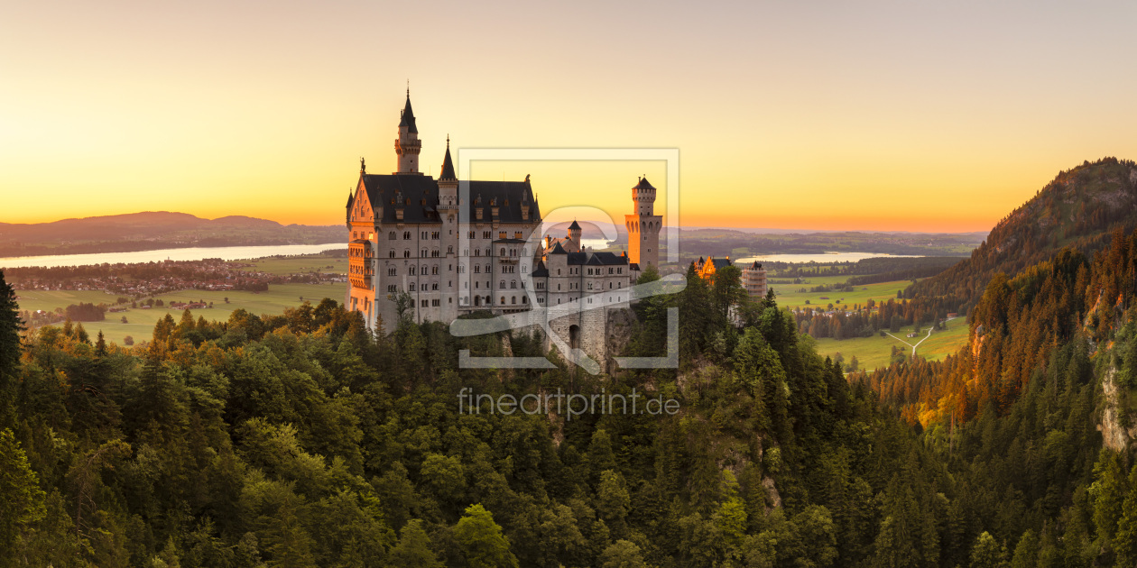 Bild-Nr.: 12424181 Schloss Neuschwanstein bei Sonnenuntergang erstellt von KundenNr-360966