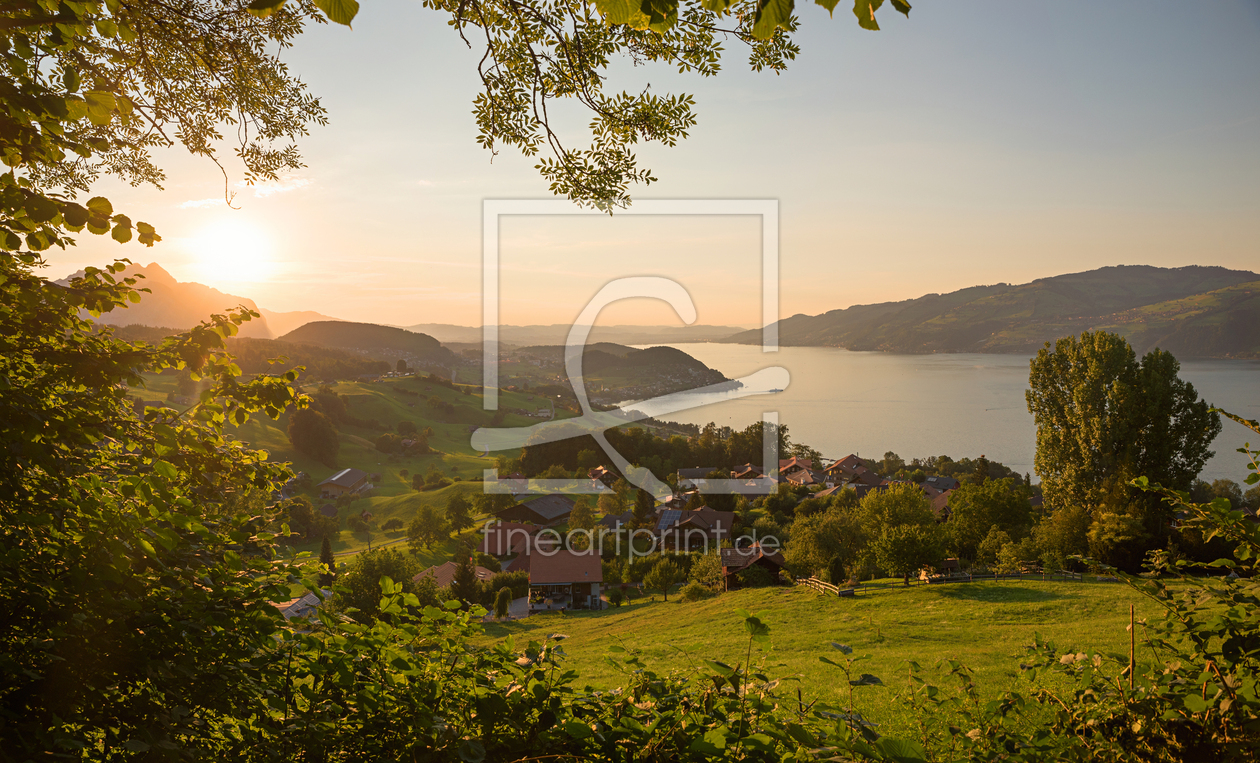Bild-Nr.: 12552467 Abendstimmung Krattigen am Thunersee erstellt von SusaZoom