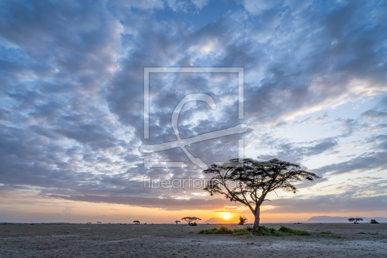 Bild-Nr.: 12735448 Sonnenuntergang im Amboseli Nationalpark erstellt von eyetronic