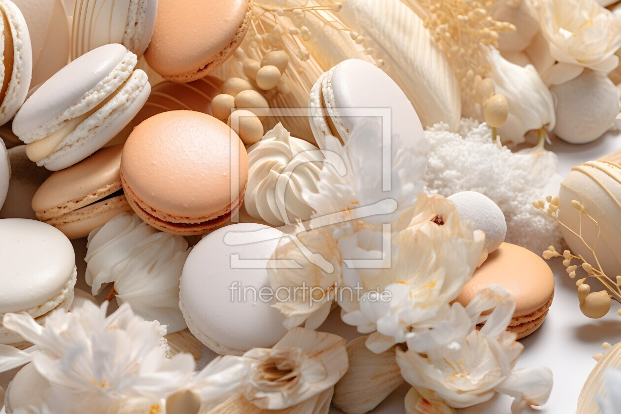 Bild-Nr.: 12742355 macaron weiß KI erstellt von Heike  Hultsch