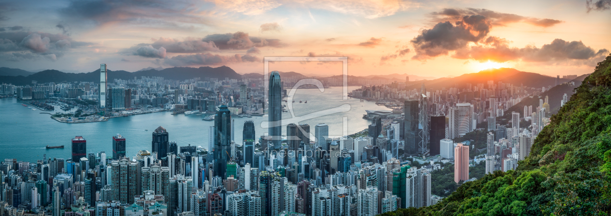 Bild-Nr.: 12744024 Hongkong Victoria Harbour bei Sonnenaufgang erstellt von eyetronic