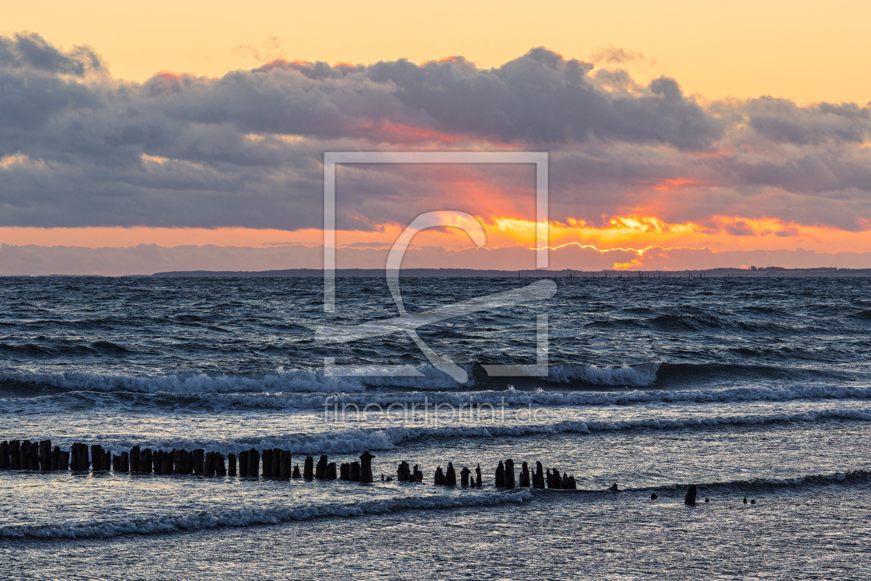 Bild-Nr.: 12753051 Ostseeküste im Sonnenuntergang auf der Insel Mön  erstellt von Rico Ködder