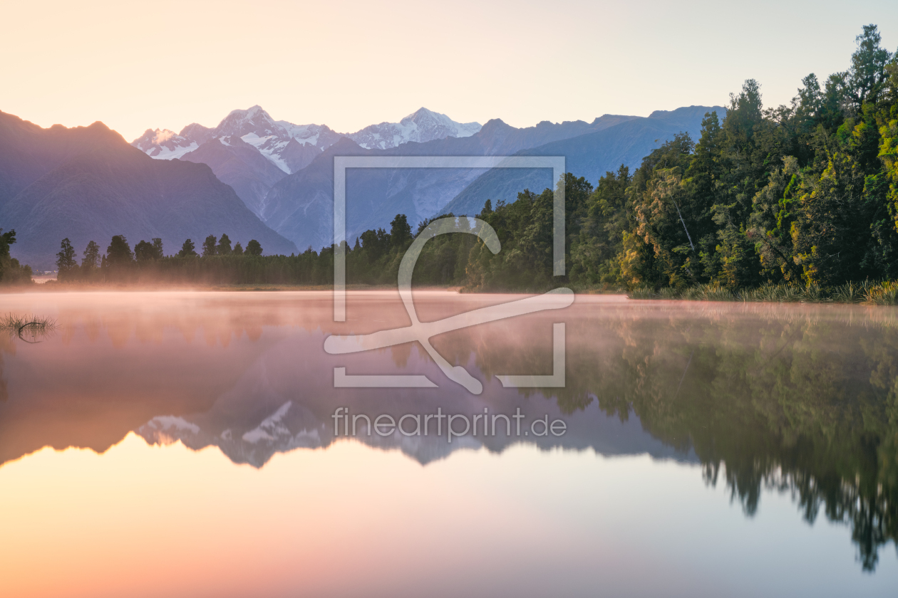 Bild-Nr.: 12783471 Neuseeland Lake Matheson Goldene Stunde erstellt von Jean Claude Castor