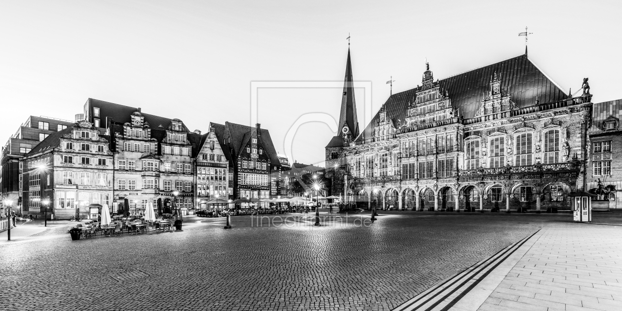 Bild-Nr.: 12796566 Rathaus am Marktplatz in Bremen - Schwarzweiss erstellt von dieterich