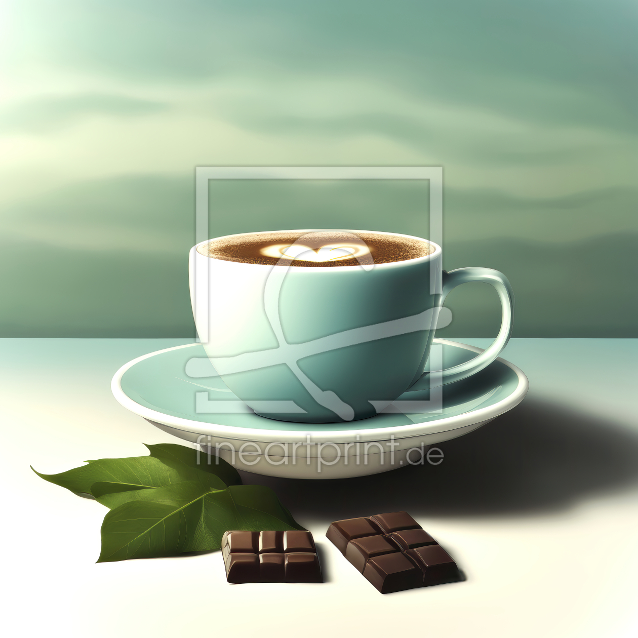 Bild-Nr.: 12805869 Cappuccino mit Herz KI erstellt von XYRIUS