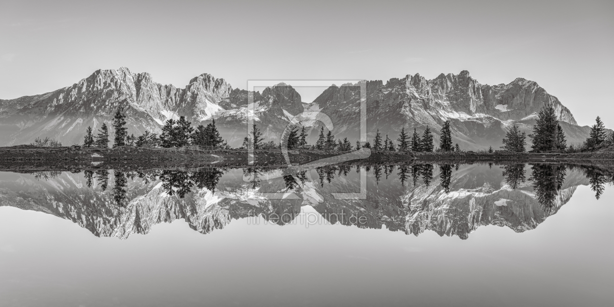 Bild-Nr.: 12807876 Wilder Kaiser in Tirol schwarz-weiß erstellt von Michael Valjak