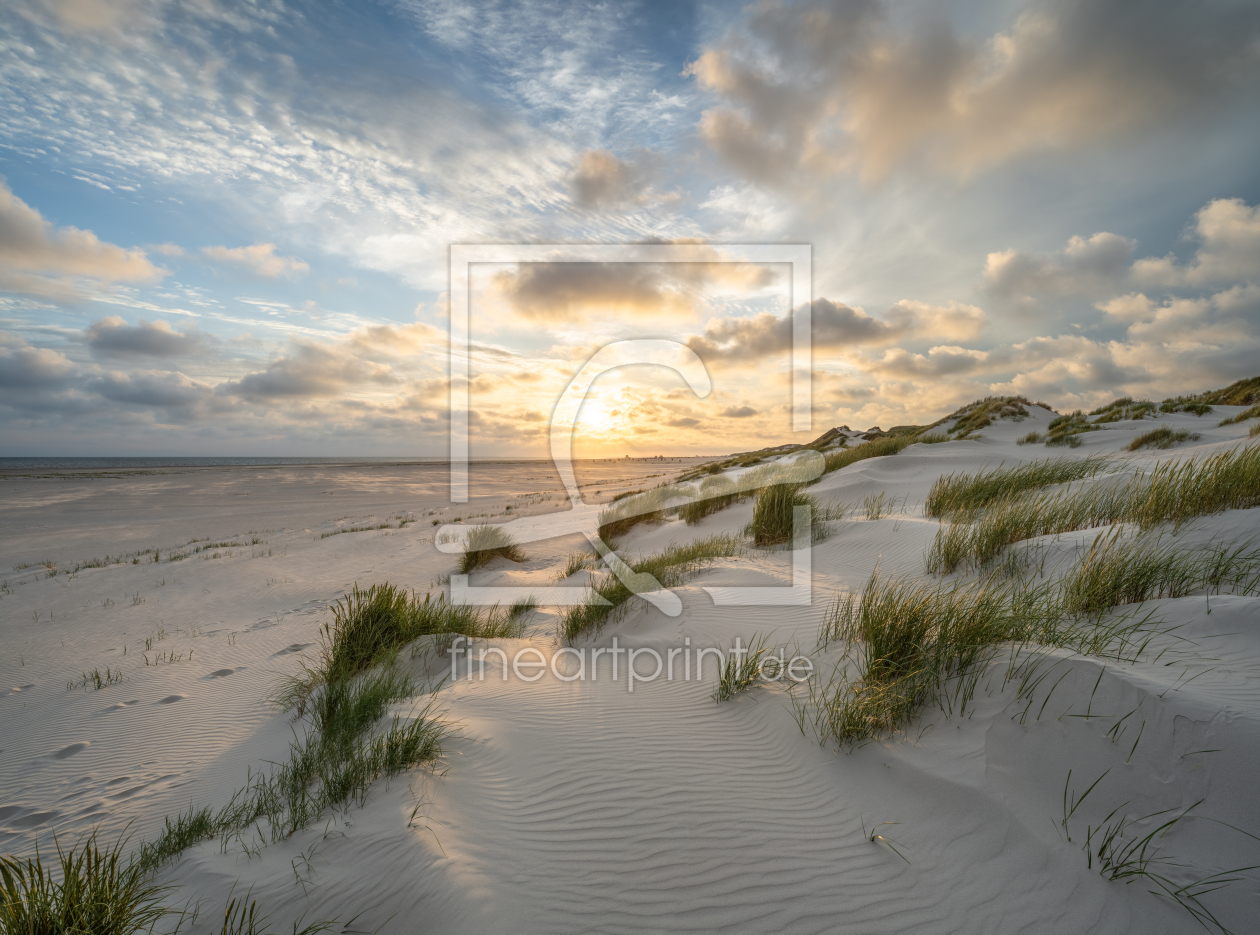Bild-Nr.: 12813891 Dünenstrand bei Sonnenuntergang erstellt von eyetronic