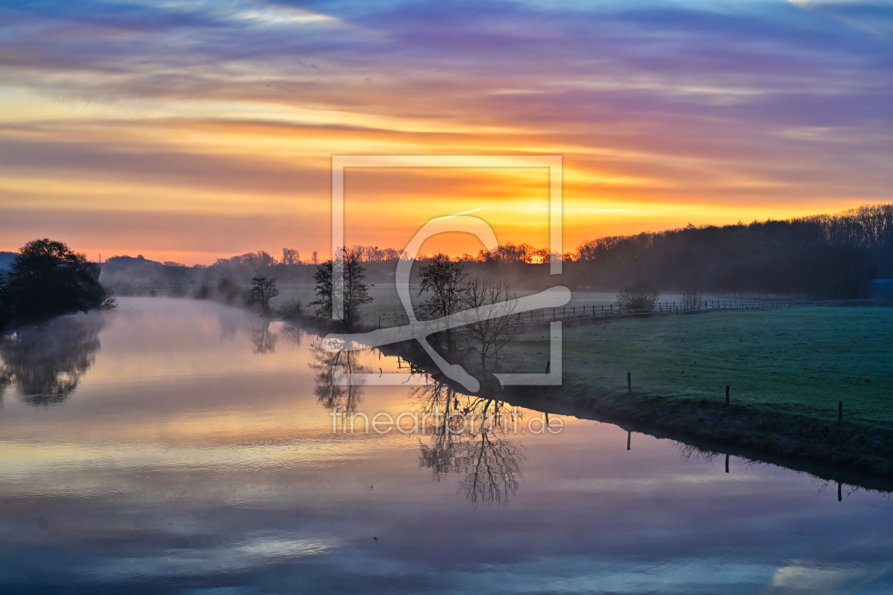 Bild-Nr.: 12815405 Flusslandschaft vor Sonnenaufgang  erstellt von falconer59