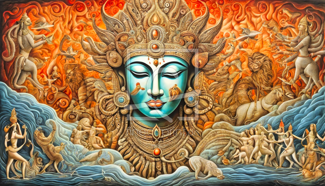 Bild-Nr.: 12825965 Durga Göttin der Vollkommenheit KI erstellt von XYRIUS