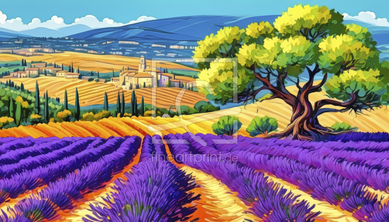 Bild-Nr.: 12829555 Landschaft in der Provence KI erstellt von XYRIUS