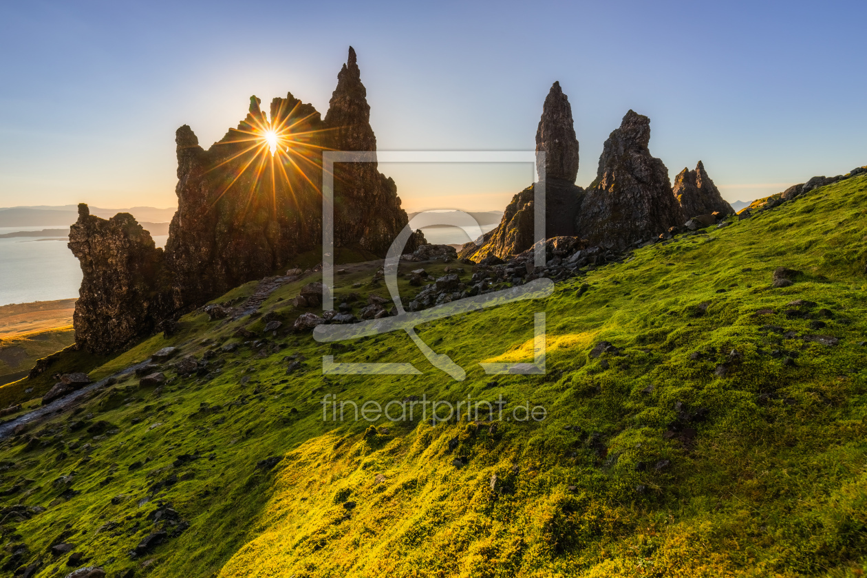 Bild-Nr.: 12838600 Sonne am Old Man of Storr erstellt von Daniela Beyer