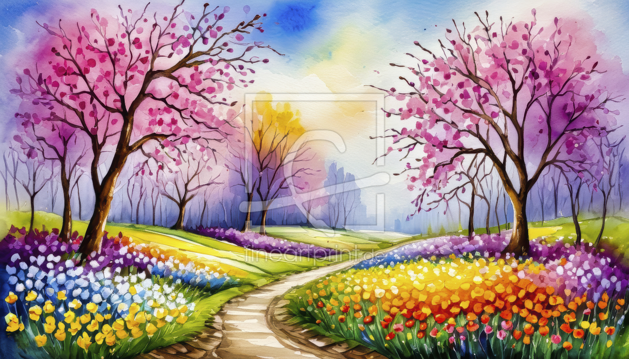 Bild-Nr.: 12838884 Morgennebel im Frühling KI erstellt von XYRIUS