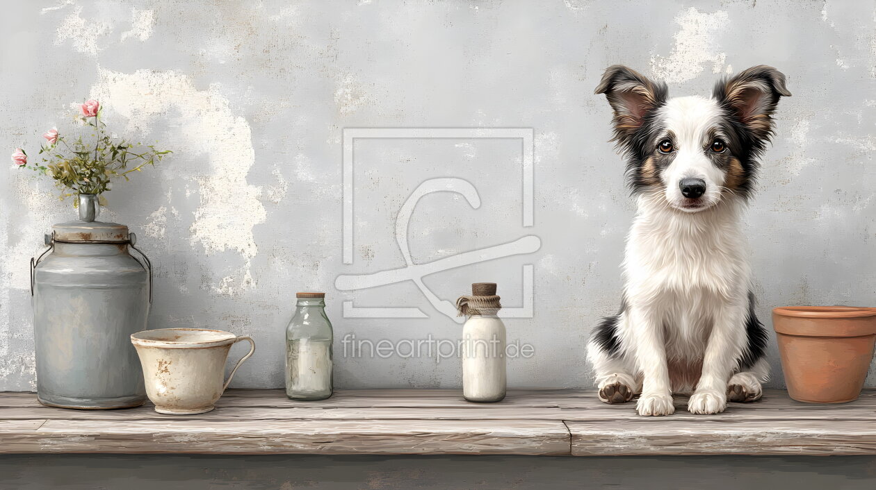 Bild-Nr.: 12840999 Stillleben mit Hund 2 erstellt von Heike  Hultsch