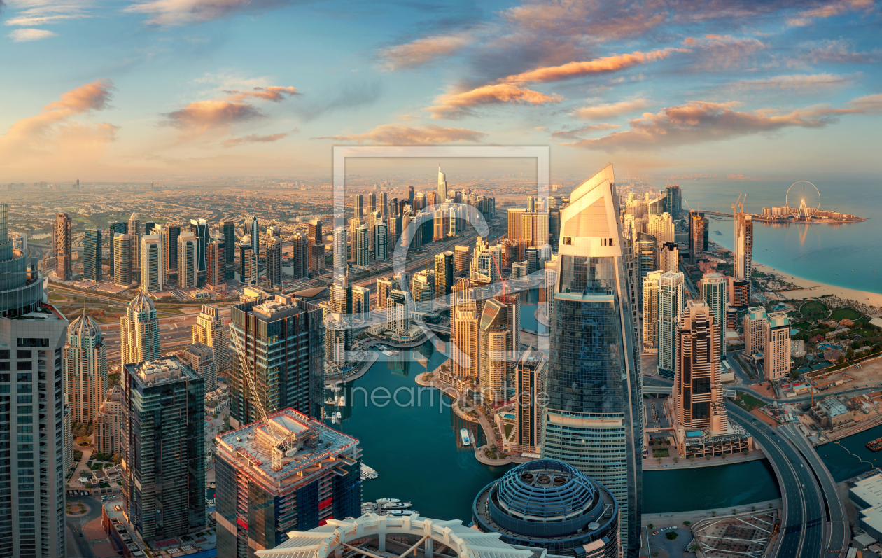 Bild-Nr.: 12843734 Blick auf die Skyline von Dubai bei Sonnenaufgang  erstellt von Smileus