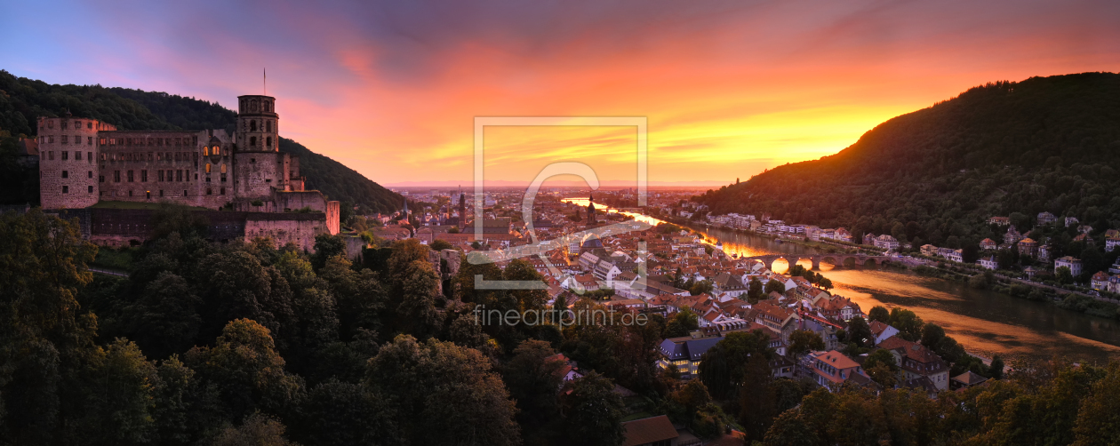 Bild-Nr.: 12843821 Heidelberg mit farbenfrohem Abendhimmel erstellt von Smileus