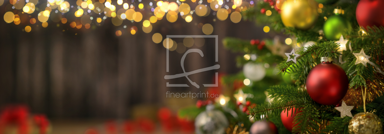 Bild-Nr.: 12845379 Elegante Weihnachtsszene mit Lichtern und Kugeln erstellt von Smileus