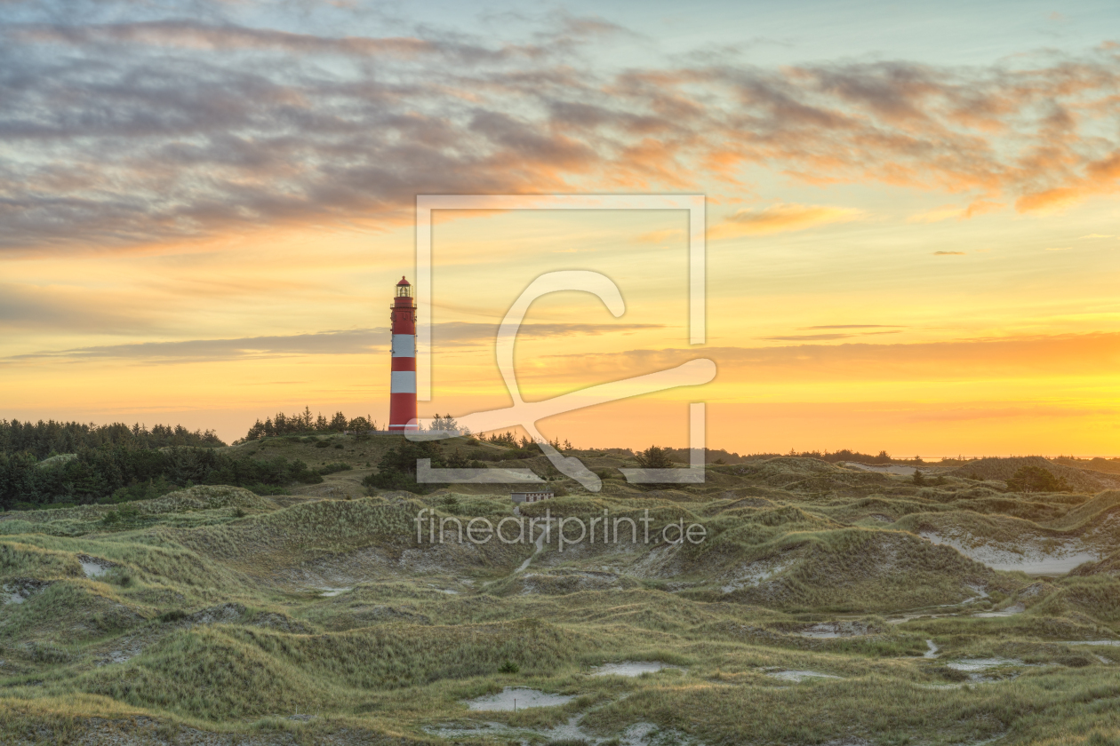 Bild-Nr.: 12846305 Leuchtturm auf Amrum bei Sonnenaufgang erstellt von Michael Valjak