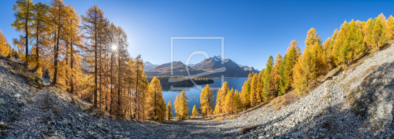 Bild-Nr.: 12847645 Herbstwanderung entlang dem Silsersee erstellt von eyetronic