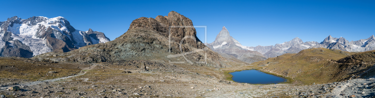 Bild-Nr.: 12847670 Alpen Panorama mit Riffelsee und Matterhorn erstellt von eyetronic