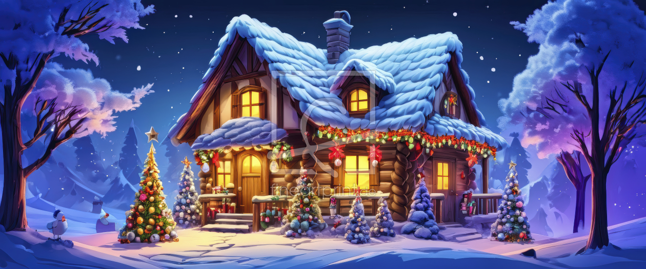 Bild-Nr.: 12848483 Weihnachtshäuschen KI erstellt von XYRIUS