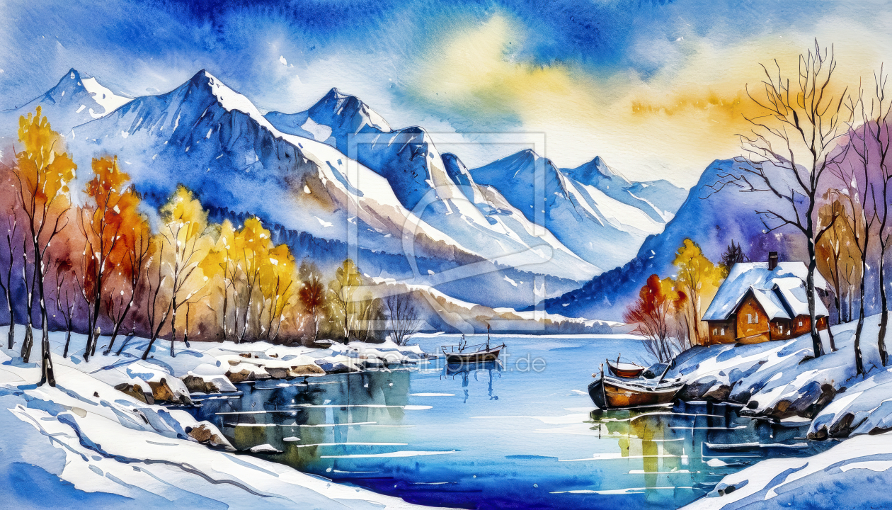 Bild-Nr.: 12852347 Winter am Fjord KI erstellt von XYRIUS
