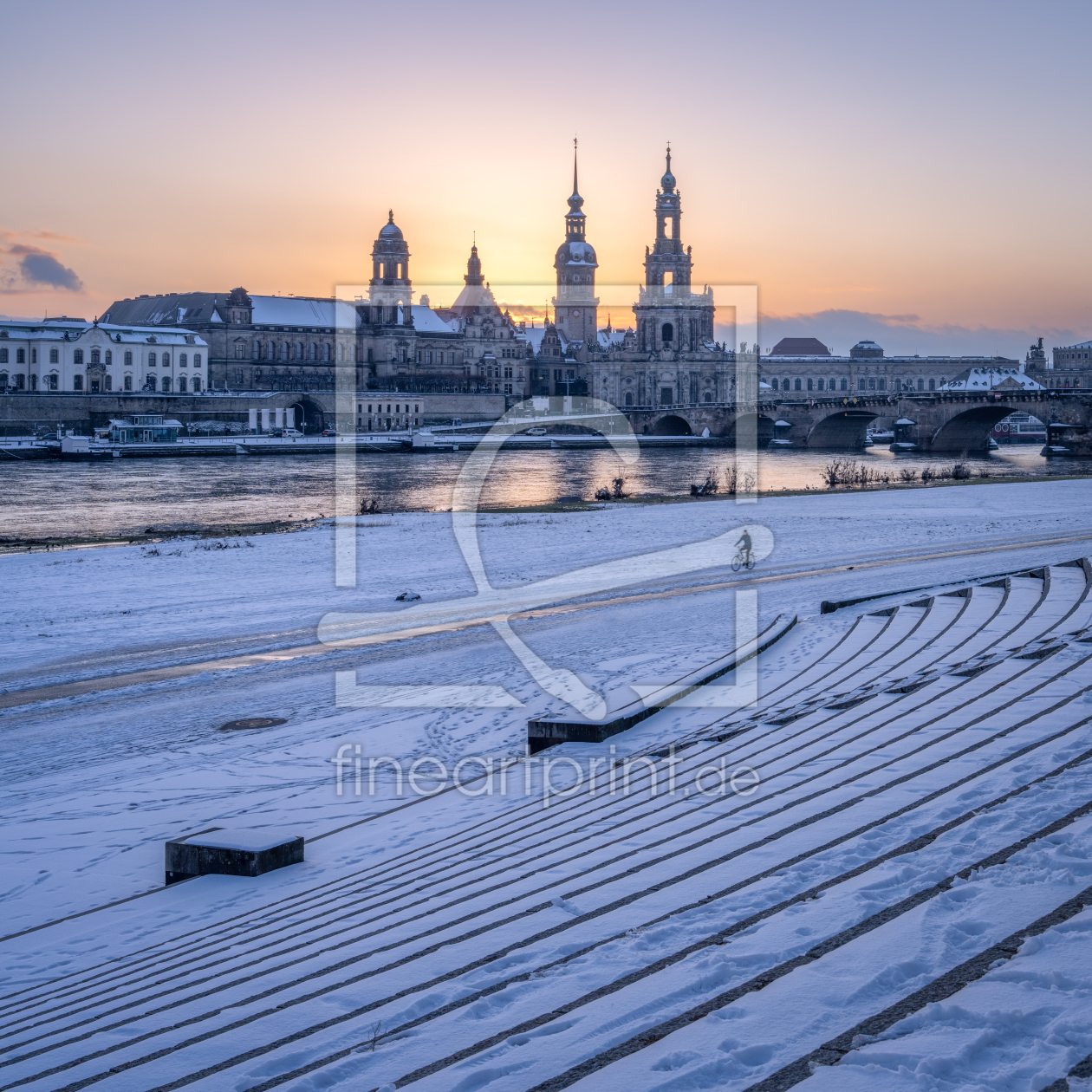 Bild-Nr.: 12861366 Winter am Königsufer in Dresden erstellt von eyetronic