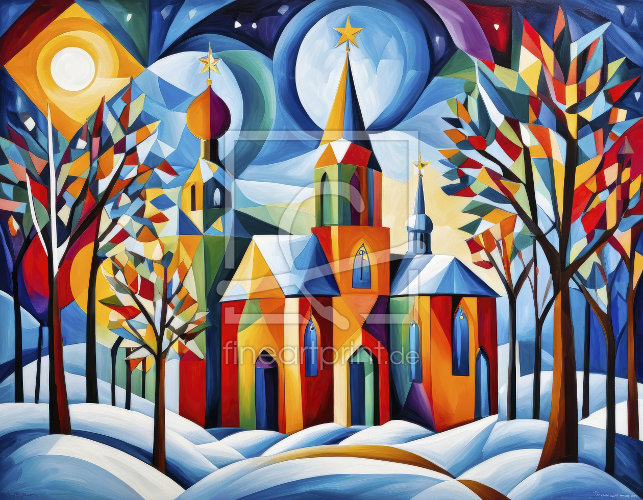 Bild-Nr.: 12865336 Kapelle im Winterwald KI erstellt von XYRIUS