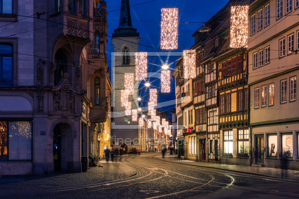 Bild-Nr.: 12873647 Erfurt Marktstraße zu Weihnachten erstellt von Sandra Höfer