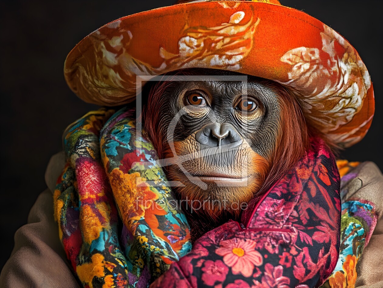 Bild-Nr.: 12875616 Äffenlady KI erstellt von Heike  Hultsch