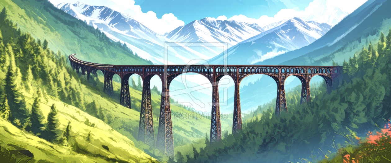 Bild-Nr.: 12876536 Viadukt im Nebel KI erstellt von XYRIUS