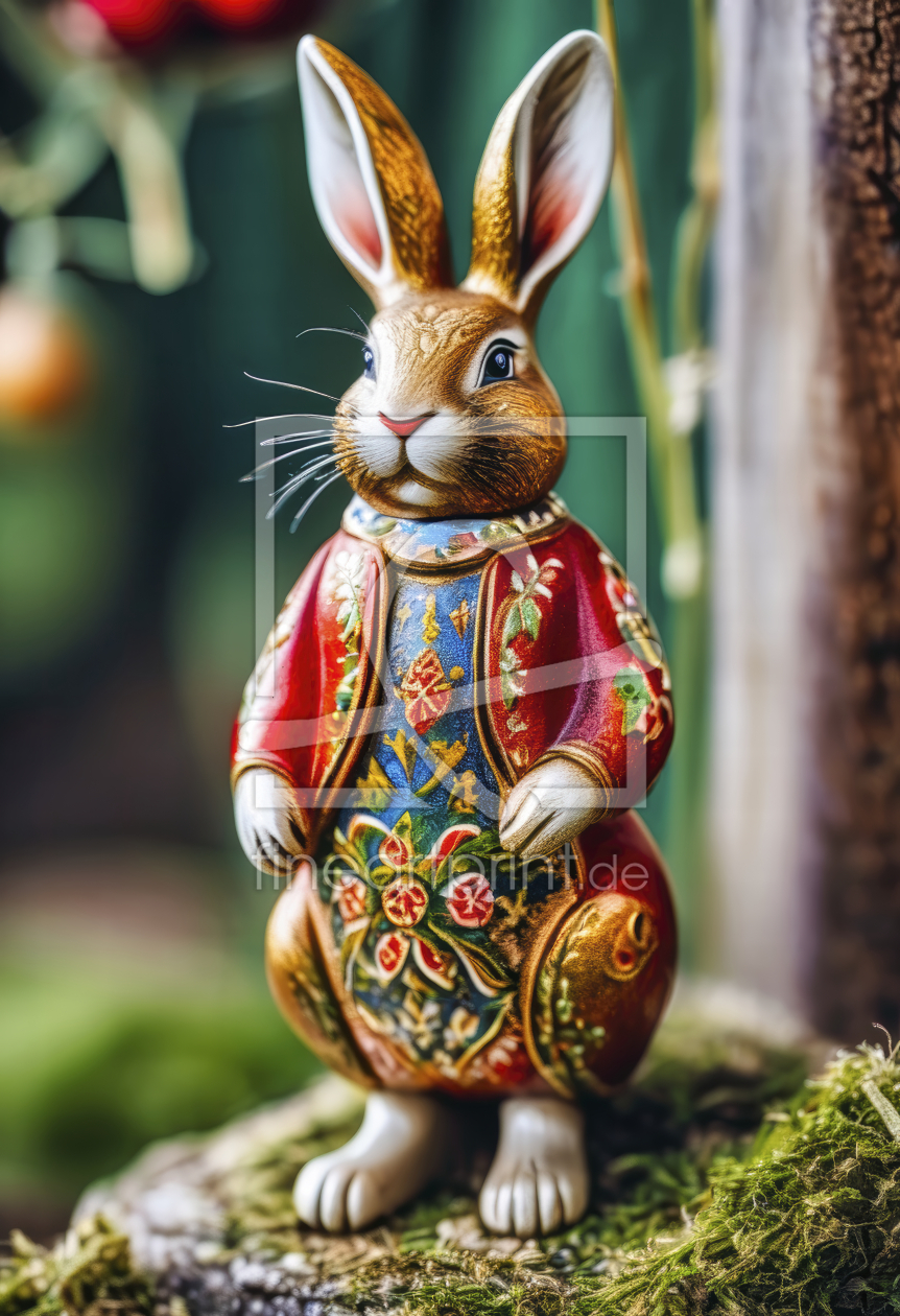 Bild-Nr.: 12882343 Osterhase mit Schürze KI erstellt von XYRIUS