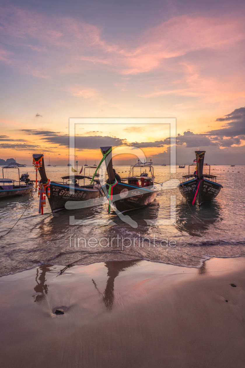Bild-Nr.: 12892306 Longtailboote am Railay Strand erstellt von eyetronic