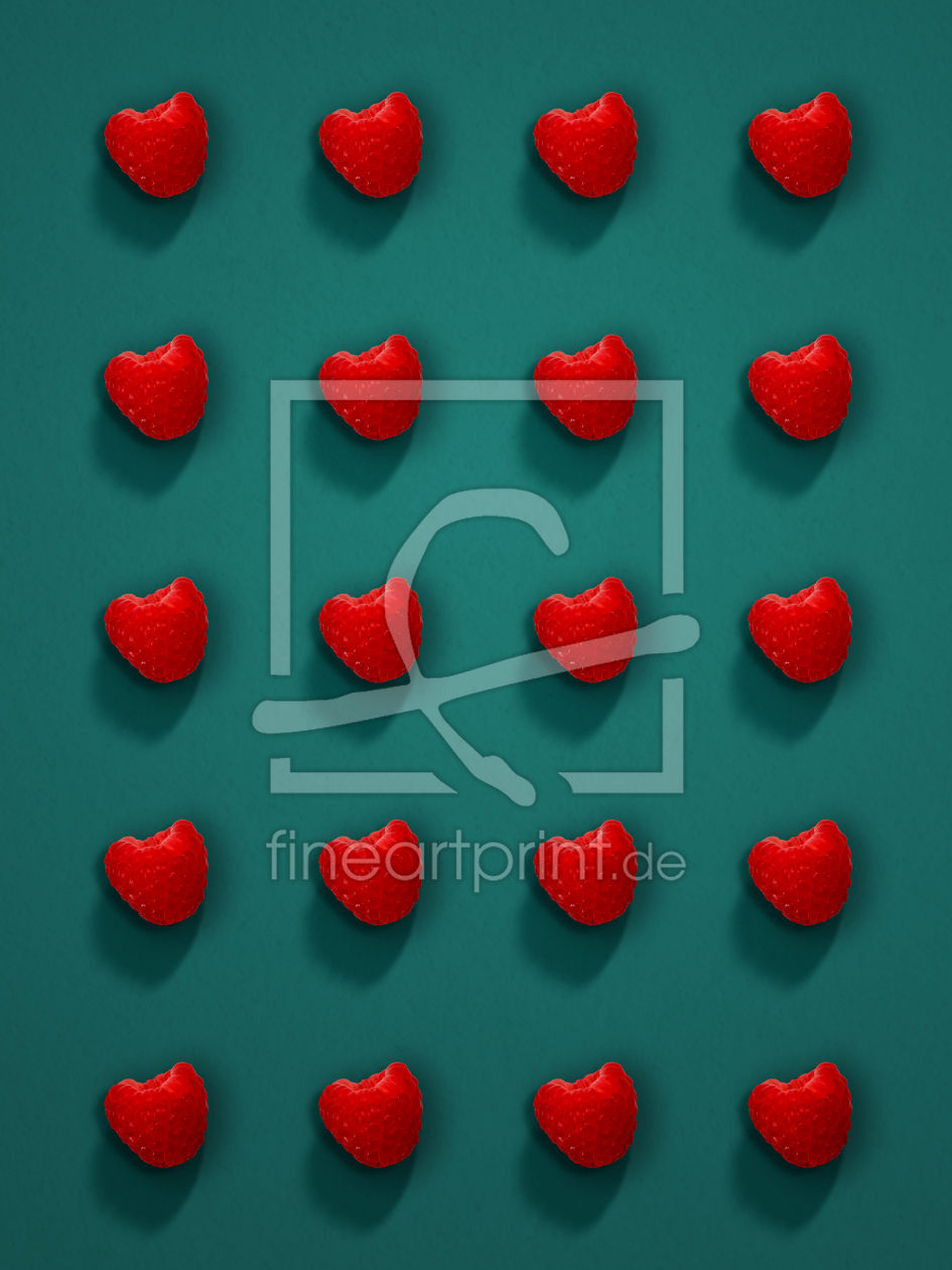 Bild-Nr.: 12901645  Himbeerraster_Ordnung auf Grün erstellt von Sandra Höfer